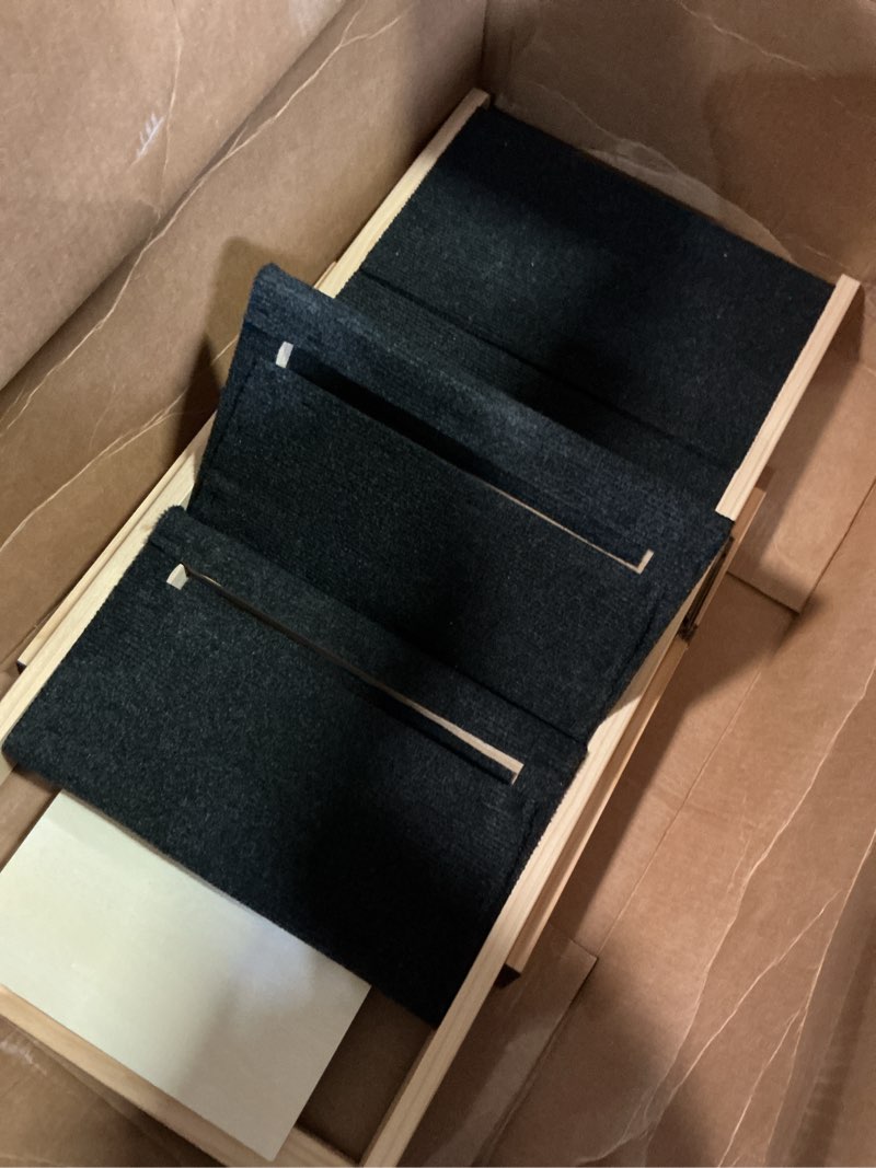 Condition photo showing Good Condition for mewang wood pet stairs & ramp for small/medium dogs and cats, aging pets – 2-in-1 foldable, portable, non-slip pet ladder for tall beds, couches,cars–holds up to 220 lbs (31.5" l x 17.2" w x 25.0" h) 4 steps – for standard & high beds (23–31 in) 1 31.5" l x 17.2" w x 25.0" h