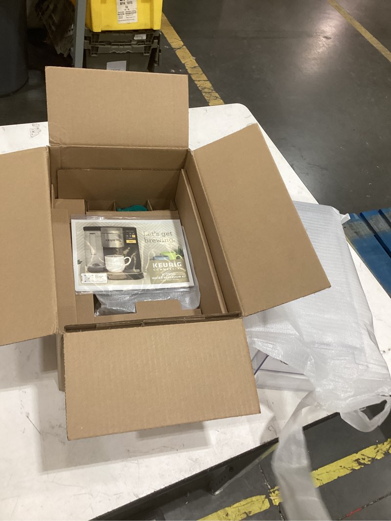 Condition photo showing As Is for k-2500 single serve commercial coffee maker for keurig k-cups
