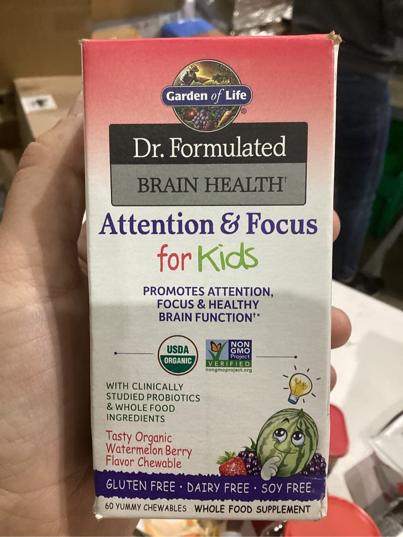 Garden of Life Dr. Formulated Attention and Focus for Kids, Supplement Promotes Healthy Brain Functi