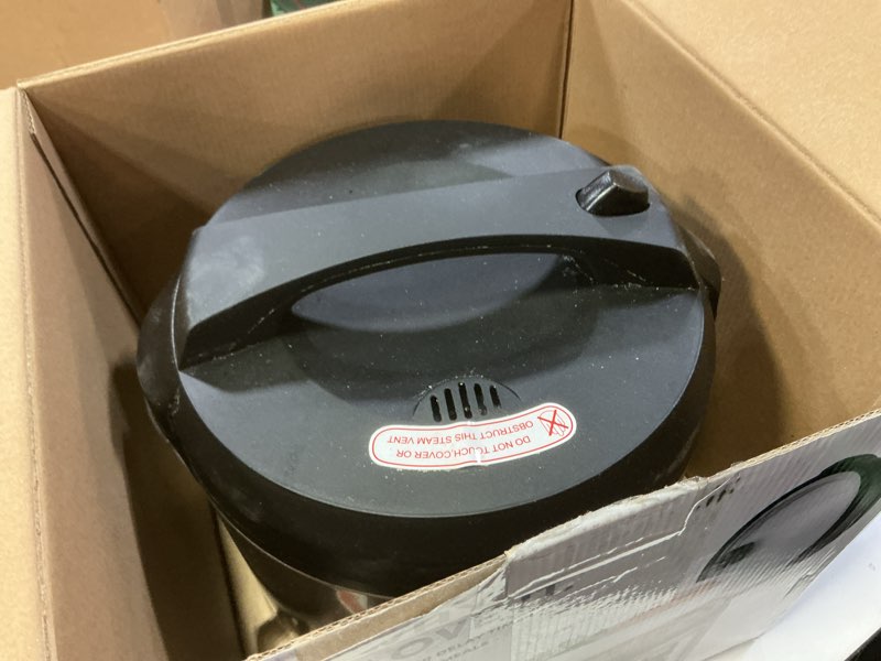 Condition photo showing As Is for aroma housewares professional plus arc-5000sb 20 cup (cooked) digital rice cooker, food steamer, slow cooker, stainless exterior/nonstick pot, silver, black, 10-cup uncooked/20-cup cooked/4qt