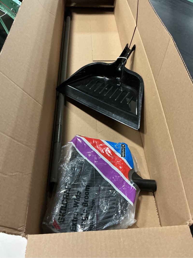 Condition photo showing Good Condition for abilityone nsn6994055 7920016994055 extra wide angle broom with dustpan