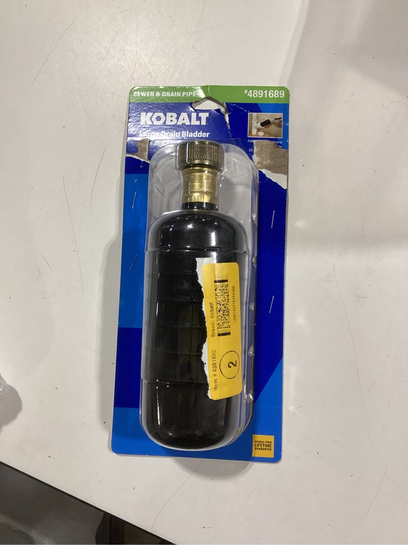Condition photo showing As Is for kobalt large drain rubber bladder