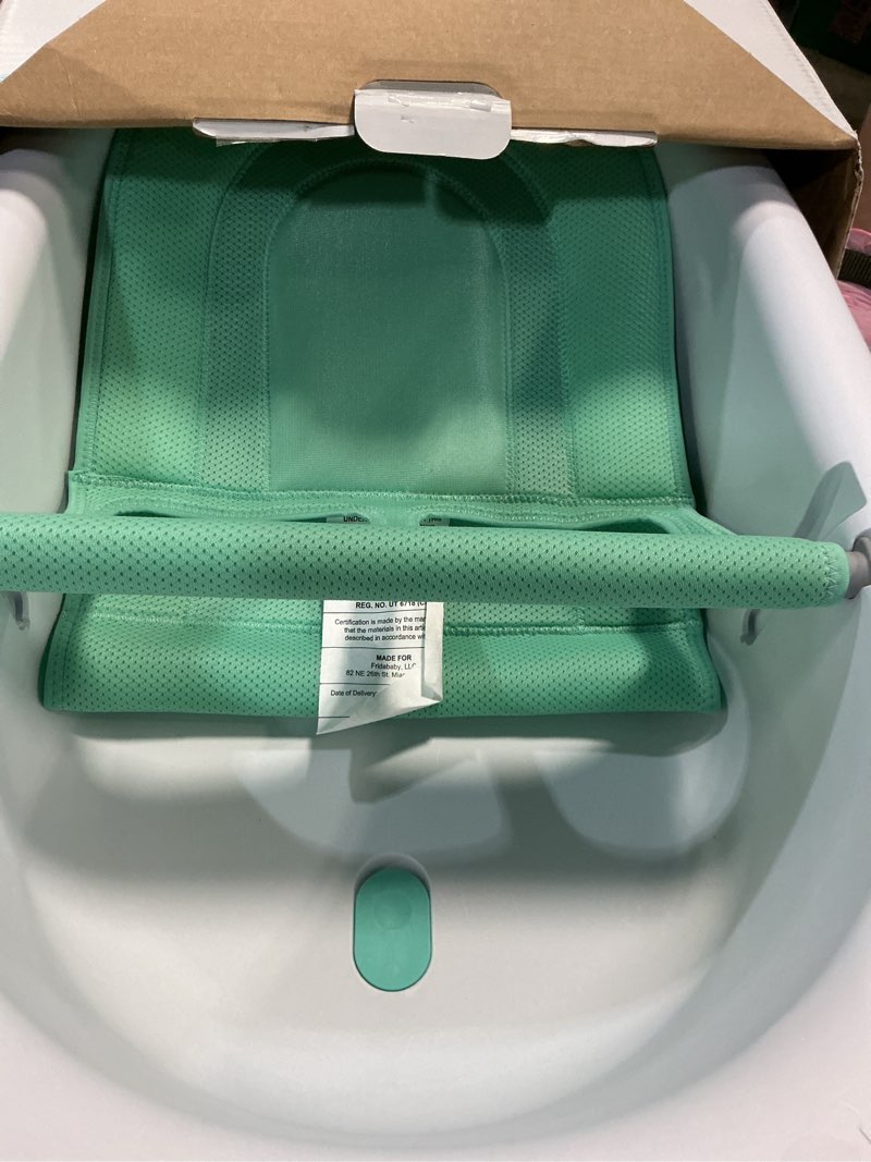 Condition photo showing Good Condition for frida baby 4-in-1 grow-with-me baby bathtub, baby tub for newborns to toddler with removable bath seat & backrest for bath support in tub