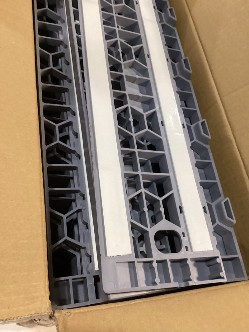 Condition photo showing Good Condition for ruedamann 3" rise x 32“ modular threshold ramps for doorways, 3000 lbs capacity wheel chair ramp for home entrance, portable shower ramp for doorways, steps, power wheelchairs, scooters, cars