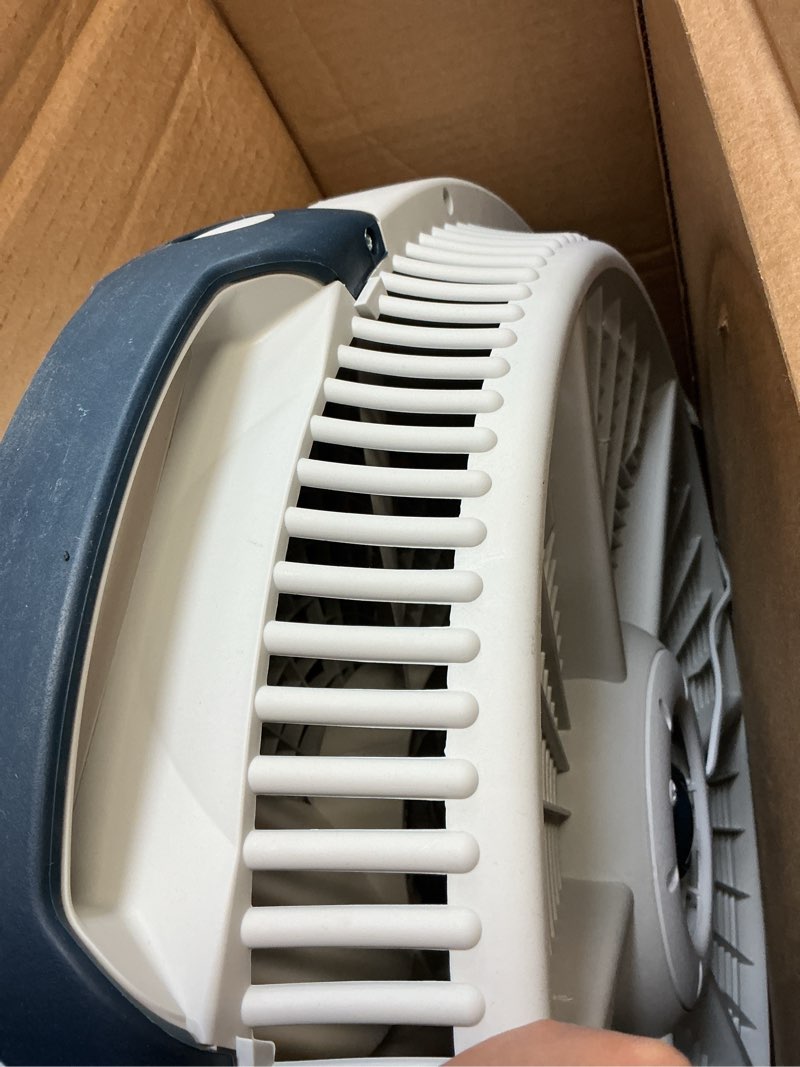 Condition photo showing As Is for lasko wind machine fan, air circulator fan with 3 speeds, 20" model 3300, gray