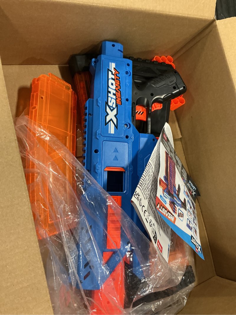 Condition photo showing As Is for XSHOT Insanity Motorized Clip Mania (72 Darts) Outdoor Foam Blaster b