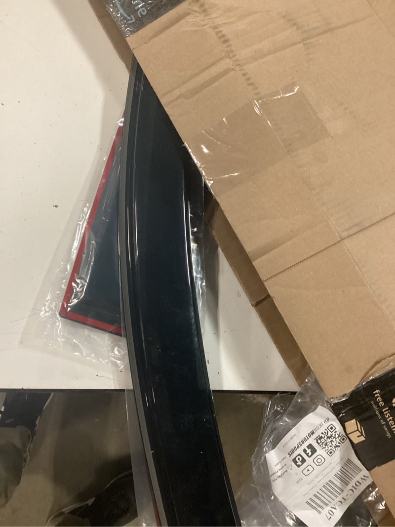 Condition photo showing Good Condition for ikon motorsports in channel window visors compatible with 2007-2011 toyota camry, slim style acrylic smoke rain guards, side window wind deflectors 4pcs