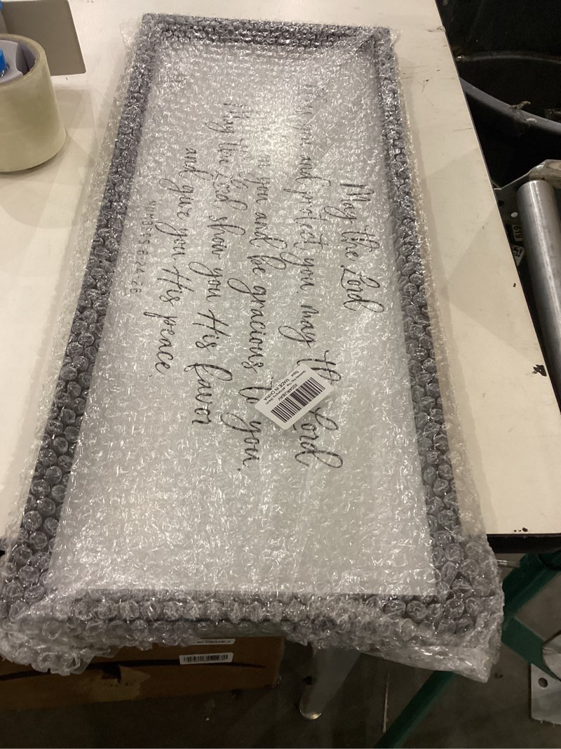 flowtorely May The Lord Bless You And Protect You Sign 24"×10" Numbers 6:24-26 Bible Verse Wall Deco