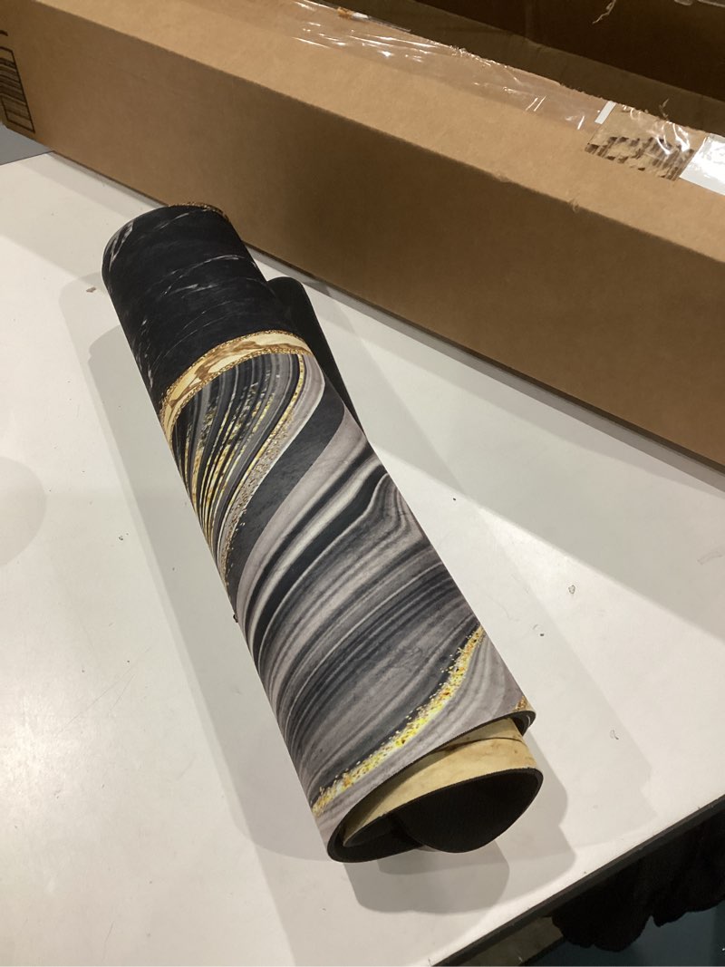 Condition photo showing Good Condition for bathroom rug,black gold marble bath rug,home decor non-slip floor mat,mud mat for indoor and outdoor,17.5x42inch 17.5×42 in black gold marble