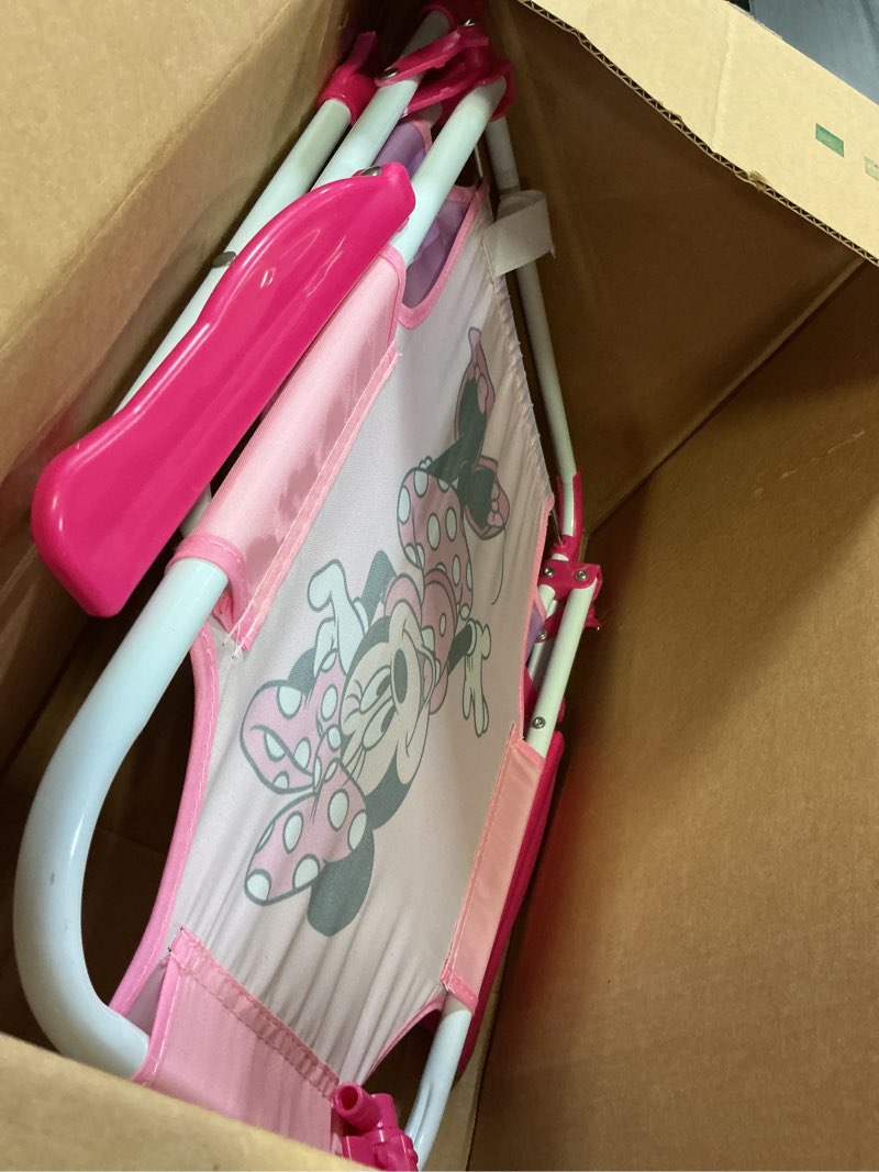 Condition photo showing Good Condition for disney minnie mouse kids beach chair with umbrella,foldable portable toddler chair with armrests, locking mechanism & sun shade