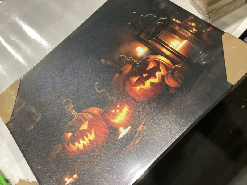 Halloween pumpkin LED canvas