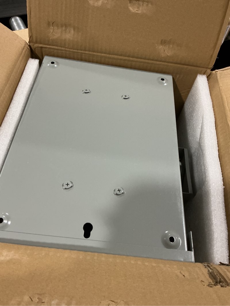 Condition photo showing As Is for 100-amp, 3 pole 120v/240v general safety switch, non-fused ac disconnect switch box, outdoor&indoor, nema-3r enclosure, anti corrosion and rust prevention with ground kit (100a) 100a-3p