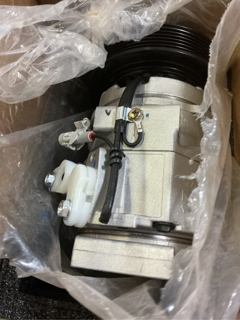 Condition photo showing As Is for phoboos a/c compressor with clutch compatible with toyota camry 2002-2006, solara 2004-2008, highlander 2001-2007, avalon 2000-2004 & lexus rx300/es330 1999-2006, 3.0l/3.3l, fast cooling, ref. 78390