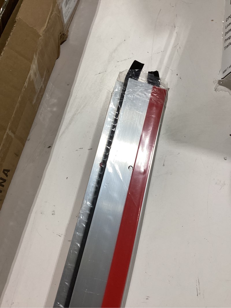 Condition photo showing Good Condition for gisafai 2 pcs 36 inches metal door draft stopper, door sweep, mouse stopper, mice seal strip, aluminum, noise blocker, keep rodents and pests out, enhanced weather sealing, easy to install, silver 36 inch silver