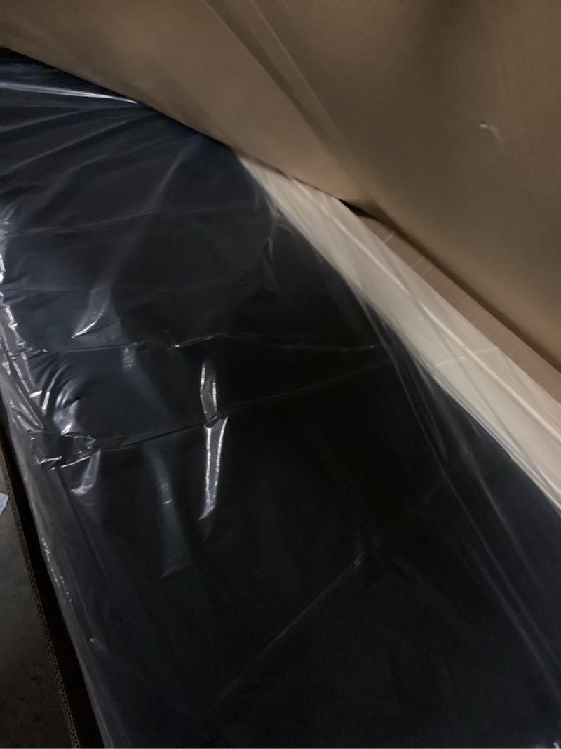 Condition photo showing Good Condition for King Bed Frame with Storage Drawers, Upholstered King Size Platform Bed with 47“ Tall Headboard and Wingboard, No Box Spring Needed, NO Noise, Easy Assembly, Wooden Support Slats, Black Black King