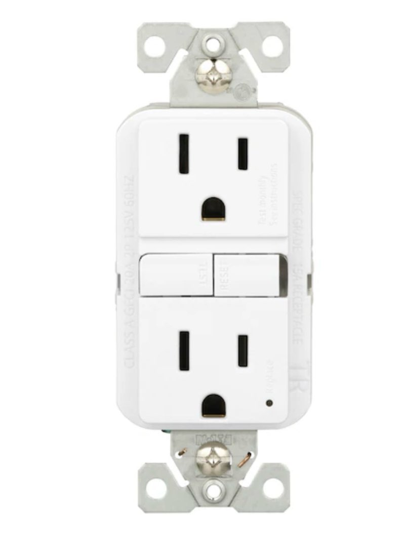 eaton 15 -amp 125-volt tamper resistant gfci residential decorator outlet receptacles , white