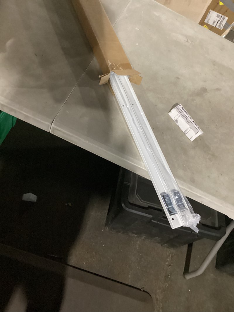 Condition photo showing Good Condition for closet bifold door hardware & 28 inch track 2-pack kit, folding doors bi-fold puertas repair replacement kit for bedroom laundry, with rail floor & top bracket pivot pin guide roller hinge knob 2 pack-28" track