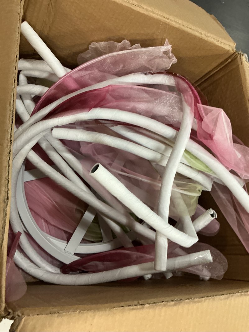 Condition photo showing As Is for 2 pack artificial flowers for home decor 5.57 ft - pink and red, fake hydrangea flower for outdoor decoration, floral arrangement for wedding and event, table centerpiece room & office display