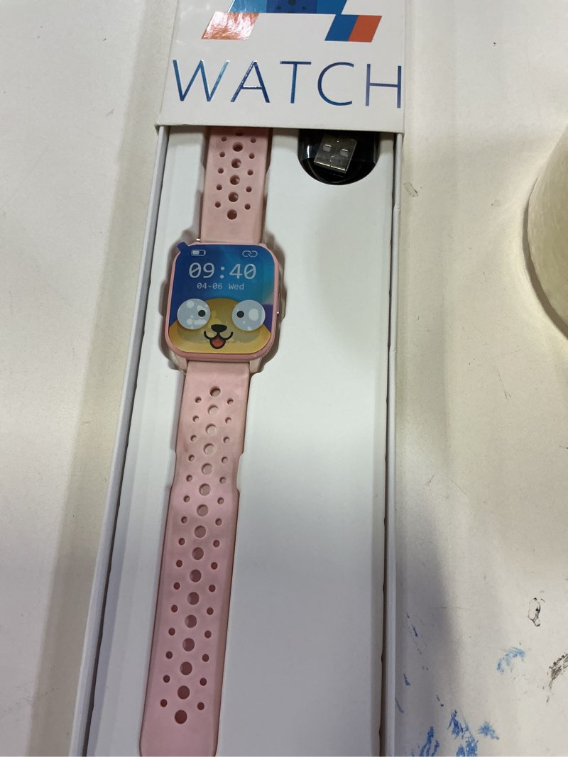 Condition photo showing New/Like New for Kids Smart Watch Girls Boys, Smart Watch for Kids Gifts for 4-16 Years Old with Sleep Mode 19 Sports Mode Pedometer Birthday Gift for Boys Girls Pink