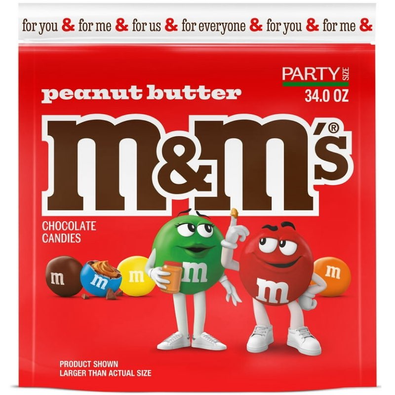 Condition photo showing New/Like New for M&M's Peanut Butter Chocolate Movie Night Candy, Party Size, 34 oz Bulk Bag