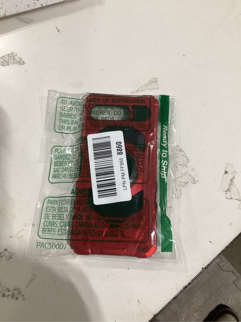 Condition photo showing As Is for Case Compatible with T-Mobile REVVL 8, Dual Layer Shockproof Protective with Ring Kickstand (Red) Red T-Mobile REVVL 8