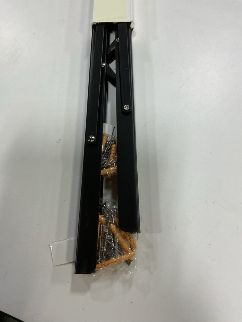 Condition photo showing Good Condition for 20 Inch Heavy Duty Folding Shelf Brackets, 2 Pack DIY Wall Mounted Shelf Bracket for Fold Down Table, Stainless Steel Folding Table Hinge Space Saving 20 inches