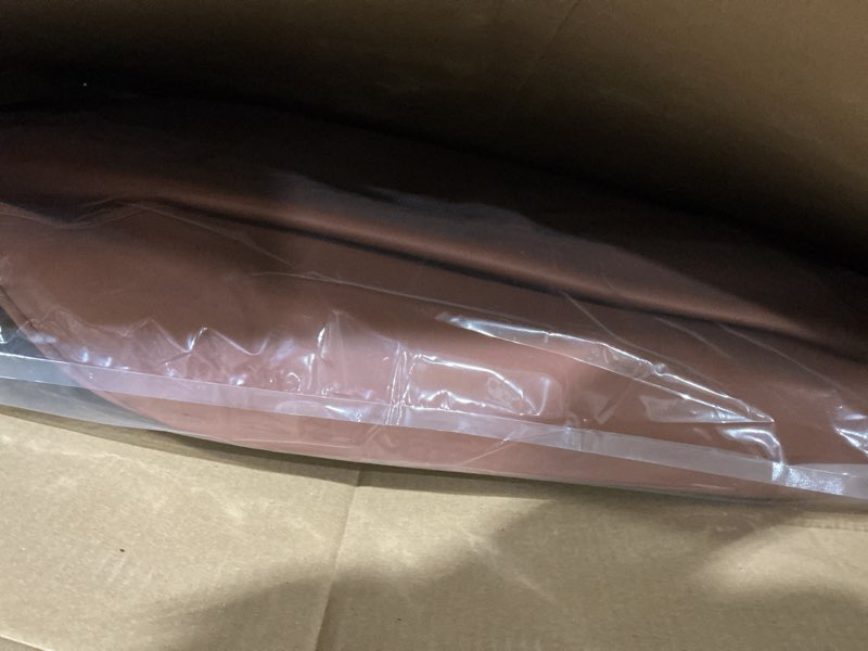 Condition photo showing As Is for car seat covers, leather seat covers for cars full set, waterproof and breathable suitable for most suv/truck/sedan/automotive 2 pack (brown) 2 pack brown