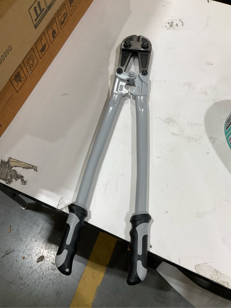 Condition photo showing As Is for 24 In Heavy Duty Bolt Cutter - Industrial Chromium Molybdenum Steel Ergonomic Design, Effortless Cutting for Locks, Chains, Fences & Rebars | Long Lifespan for Construction, Locksmiths & DIY 24 Inch-609MM