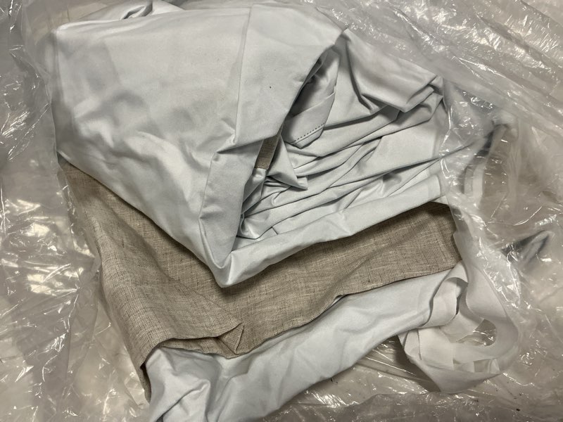Condition photo showing Good Condition for european linen true blackout curtain - single panel, 96x108, flax