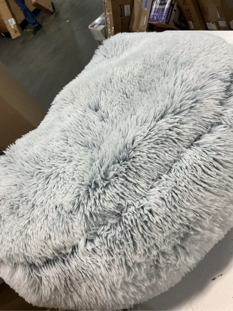 Condition photo showing As Is for Calming Dog Bed Fluffy Plush Pet Bed Under 20 Pound?Large Cave Bed Washable Non-Slip Cat Nest Pod Windproof?Cozy Indoor Cave for Kitten Dog Non-Slip Bottom (M-25.6in)