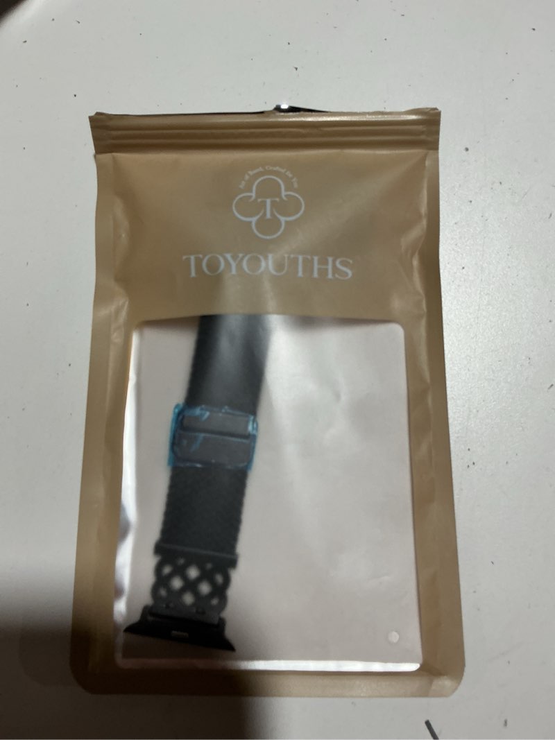 Condition photo showing As Is for Braided Magnetic Band Compatible with Apple Watch Bands 38/40/41/42/44/45/46/49mm Women Men, Celtic Knot Stretchy Elastic Nylon Fabric Woven Strap for iWatch Series 11 10 9 8 7 6 5 4 SE/Ultra 3 2 1 Black/Black 38mm/40mm/41mm/42mm