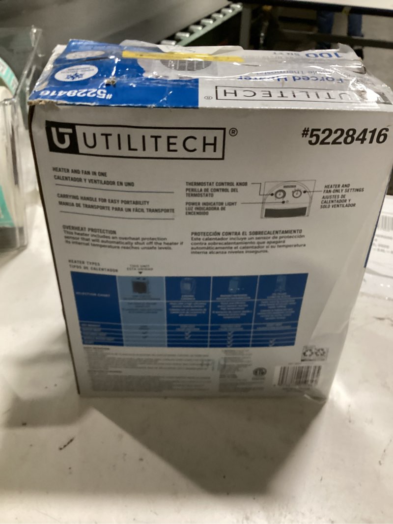 Condition photo showing Good Condition for fan forced heater utilitech