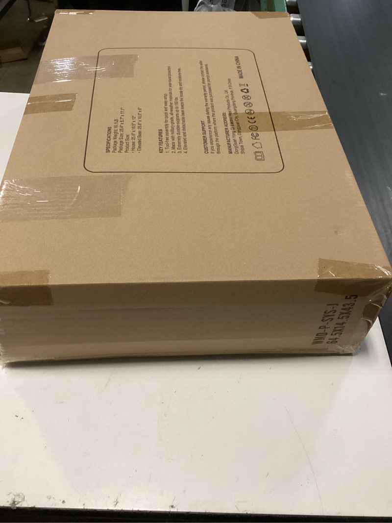 Condition photo showing New/Like New for heated cat house for outdoor cats, waterproof insulated outdoor cat house with heating pad, weatherproof elevated heated cats house for outside feral cats(leaf, 25" l x 16" w x 18" h) 25.0"l x 16.0"w x 18.0"h leaf