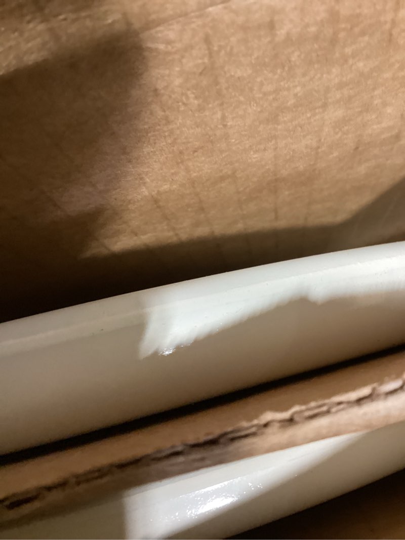 Condition photo showing Good Condition for bemis 500ec durable wood toilet seat with easy clean hinges, made in usa, round, biscuit biscuit round