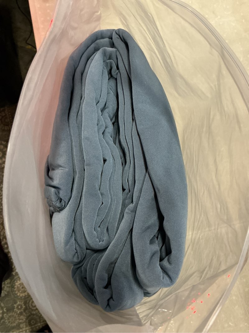 Condition photo showing Good Condition for 5ft arch cover – small stretch backdrop fabric for baby showers, birthdays & dessert tables – navy blue arch stand cover for cozy celebrations dusty blue 5ft