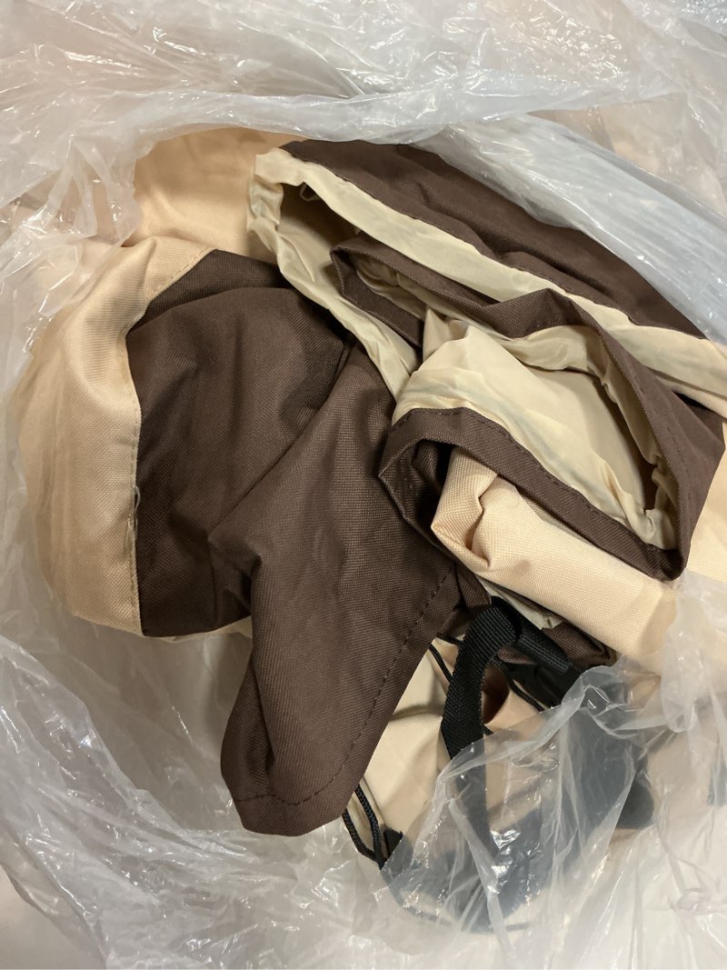 Condition photo showing Good Condition for Vailge Round Patio Furniture Covers, 100% Waterproof Outdoor Table Chair Set Covers, Anti-Fading Cover for Outdoor Furniture Set, UV Resistant (Beige&brown, 84"DIAx28"H) 84"DIAx28"H Beige&brown