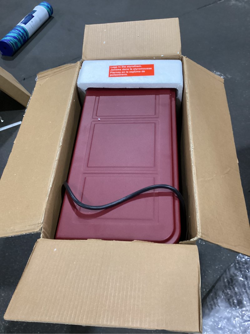 Condition photo showing As Is for Missing 2 legs duraflame Infrared Quartz Electric Stove Heater - DFI-591-03 - Cinnamon