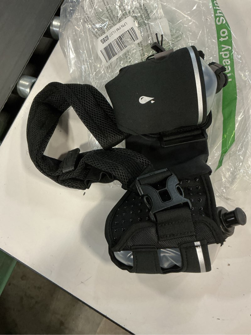 Condition photo showing Good Condition for AiRunTech Hydration Running Belt with Water Bottle, Running Fanny Pack for Phone and Wallet Holder, Running Bag Runners Essentials Accessories Marathon Triathlon Walking Jogging Gear Gift BK+GN 2*10 OZ bottles