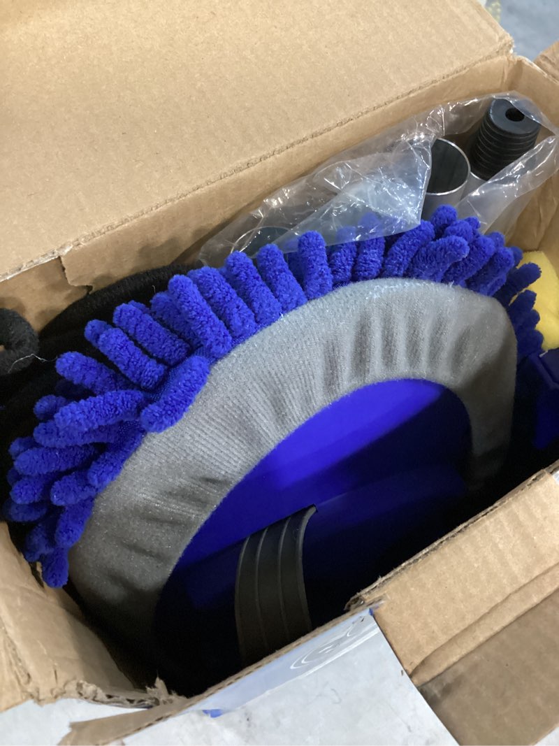 Condition photo showing Good Condition for wontolf 62'' car wash brush with long handle, scratch-free soft bristles sturdy car wash mop kit, complete car cleaning brush kit wash mitt towel windshield squeegee wheel tire brush for car truck rv blue