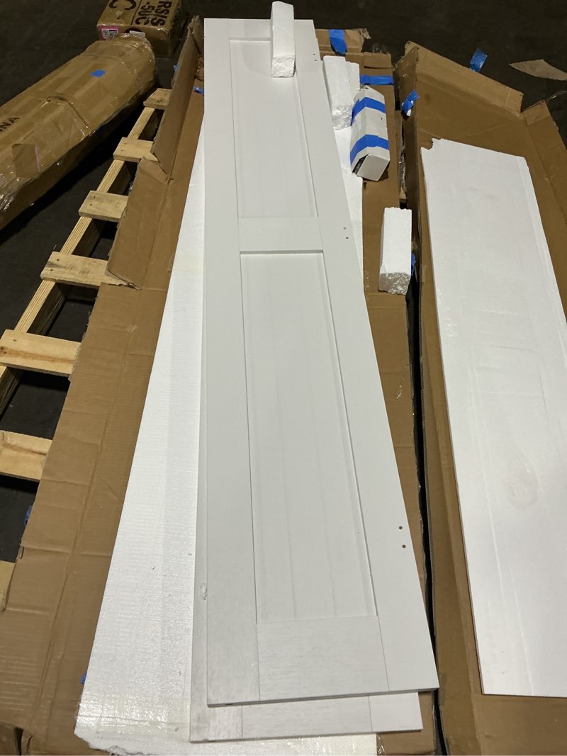 Condition photo showing Good Condition for smartstandard bifold barn door 60'' x 84'',bi-fold sliding closet doors with hardware kit included,68'' track kit for 4 doors,waterproof & quiet,pre-drilled holes easy assembly,white ?60''(30''x2) x 84'' door + 68'' track kit white