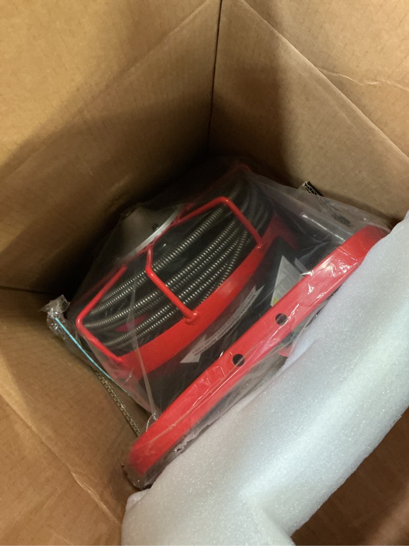 Condition photo showing Good Condition for yardyonder 50ft 3/8 inch drain cleaner machine, electric sewer snake auto feeding drain auger cleane