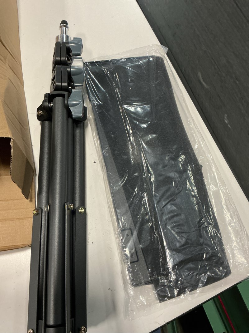 Condition photo showing Good Condition for projector stand tripod, laptop tripod stand, foldable portable projector floor mount, height adjustable from 17.7" to 45.2", with folding plate, capacity 22lb, for outdoor movies, home, office