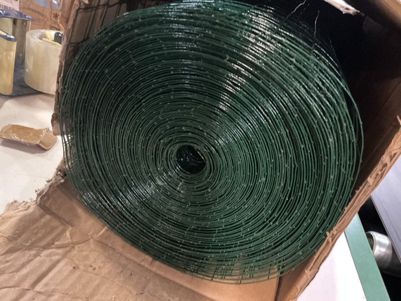 Condition photo showing Good Condition for tongmo 24" x 100' green chicken wire fencing, 19 gauge green wire fence, 1"x1" mesh size metal welded wire garden fence roll, poultry netting for rabbit/duck/chicken