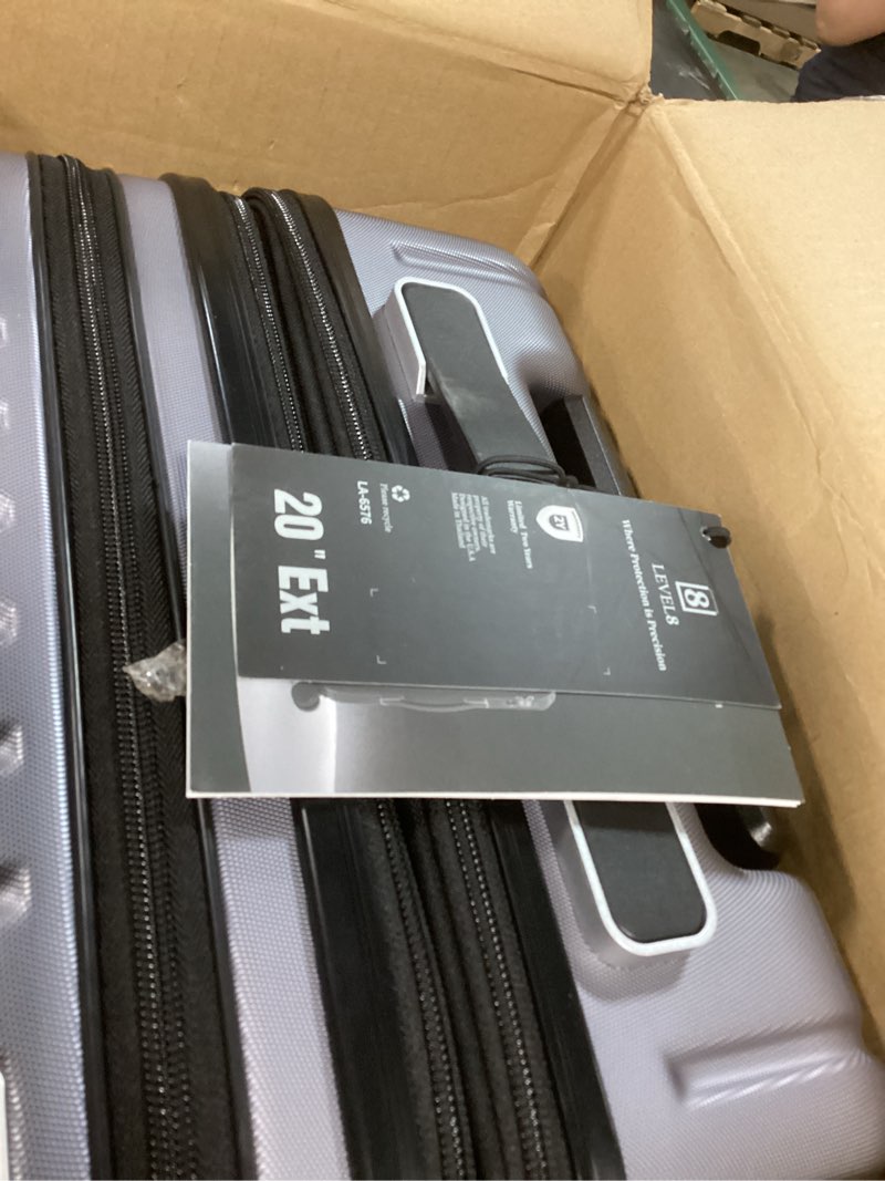 Condition photo showing Good Condition for level8 grace carry on luggage, 20 inch expandable hard shell suitcase with wheels, abs+pc harshell spinner luggages with tsa lock, travel bag for women men, grey grey 20 inch - ext