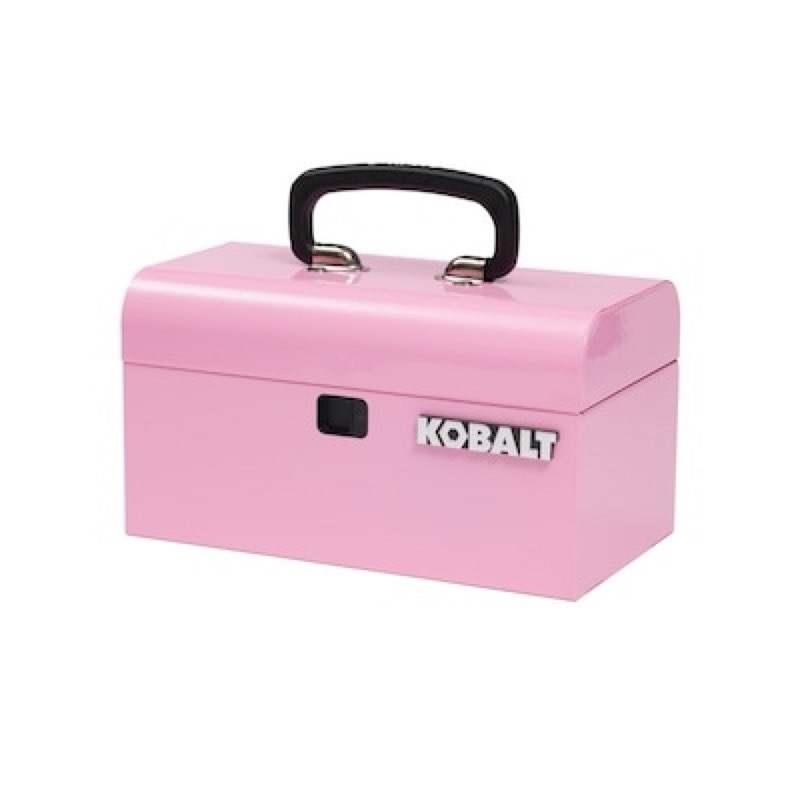 Condition photo showing Good Condition for Kobalt Portable Mini Toolbox 10.83-in W x 5.91-in H x 5.91-in D Pink Steel Tool Box
