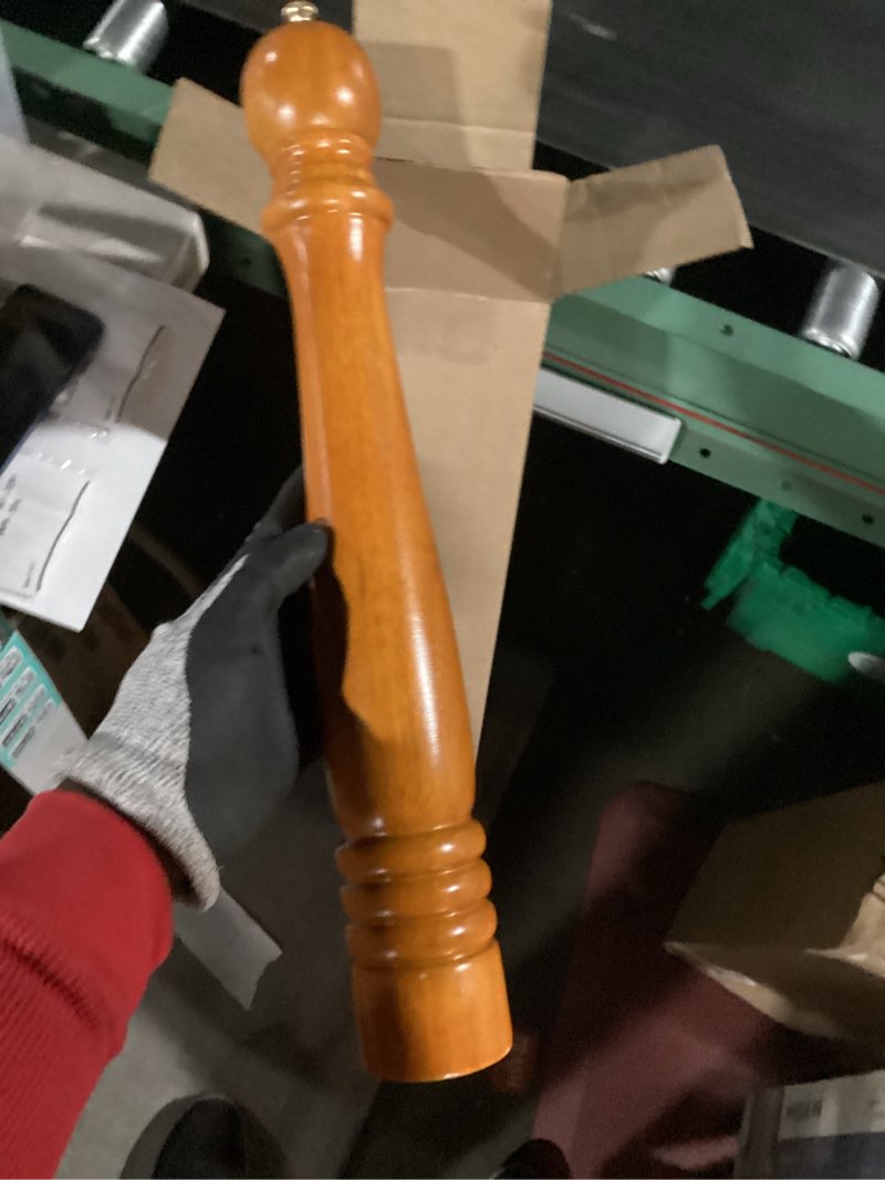 Condition photo showing New/Like New for Wood Pepper Mill Hotel Salt Pepper Mill Large 20" Super Big Oak Wooden Salt and Pepper Stainless Steel Core 20 inches Manual Pepper Grinder- Brown
