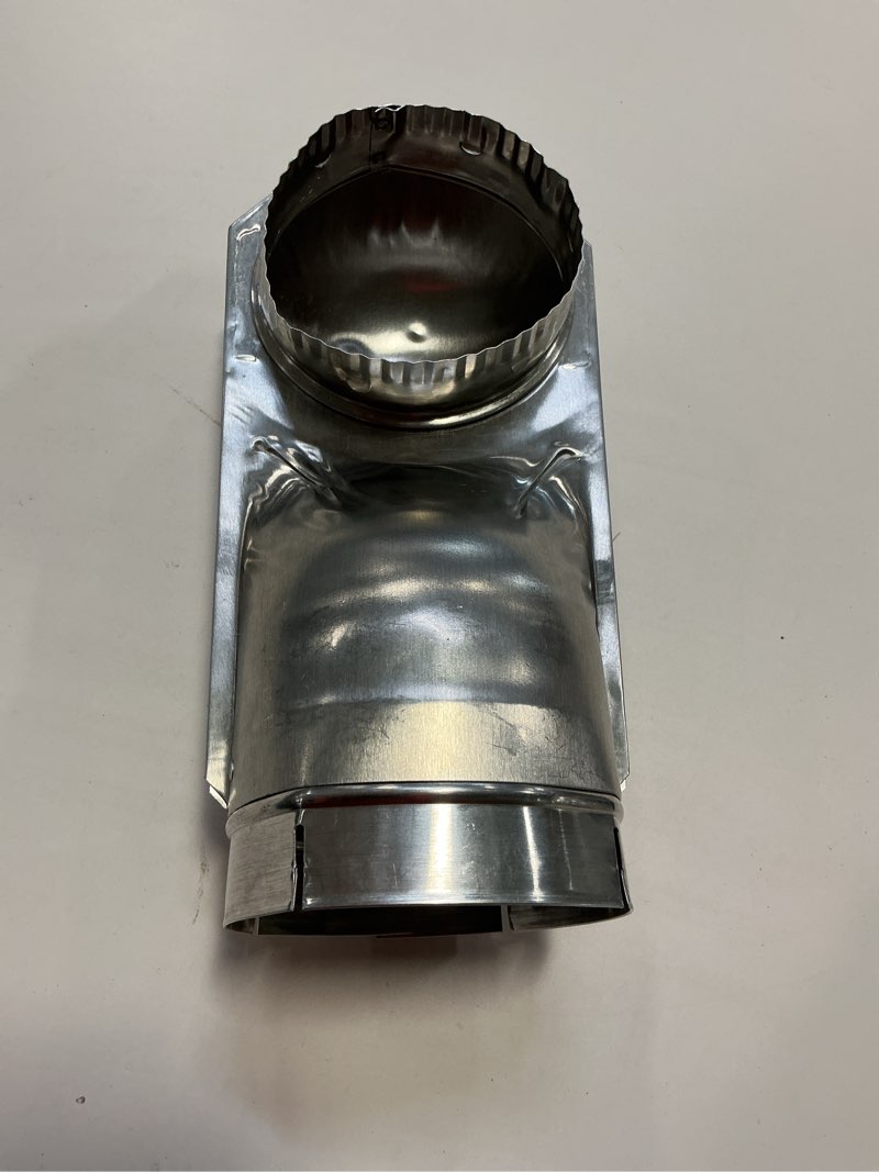 Wood eze 90 degree ducting chomney pipe  single wall dryer vent offset elbow 4.5 Covered by one or more of