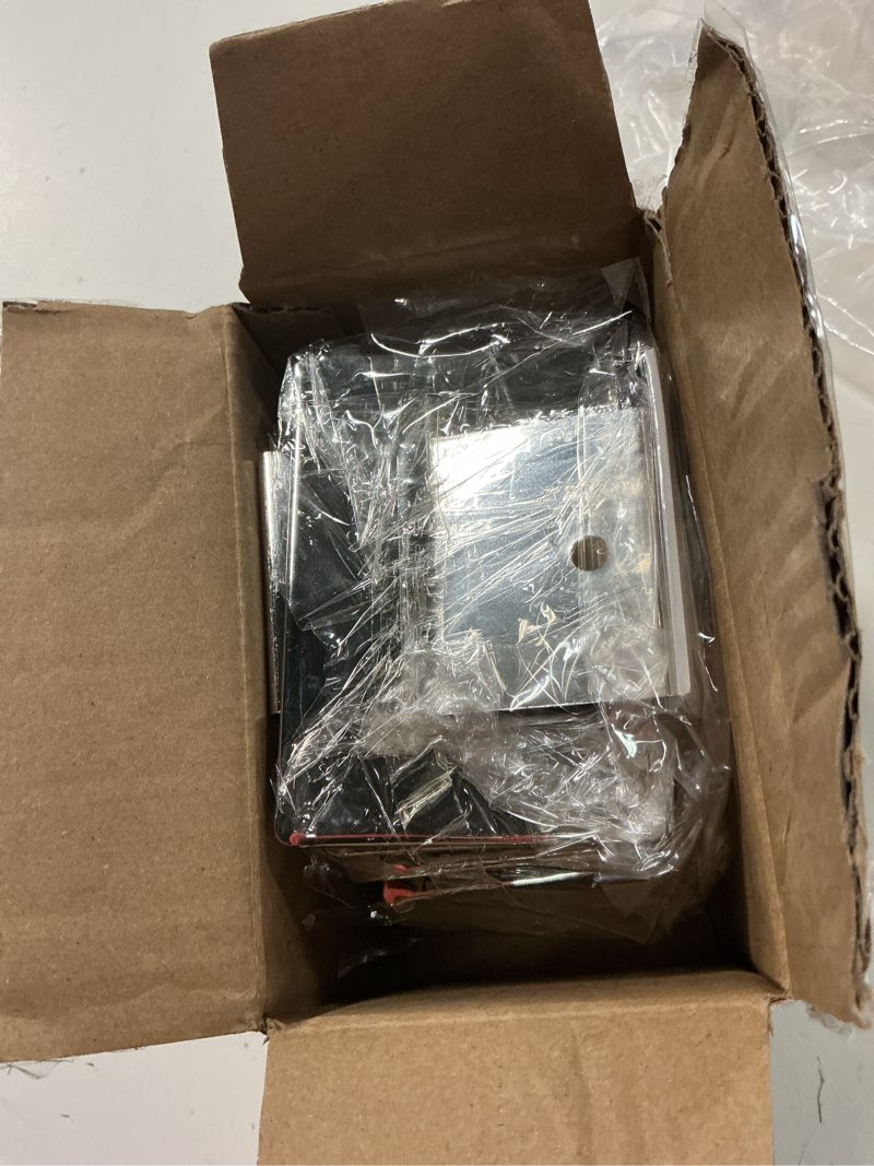 Condition photo showing New/Like New for 10 pack metal basket bin labels clips,3.54" x 2.36" stainless steel label holders with white papers,silver removable bin clips for labeling, classification