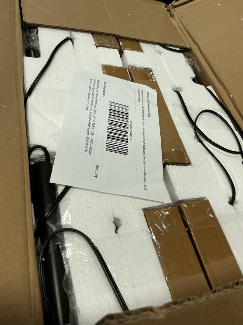 Condition photo showing New/Like New for edishine low voltage pathway lights, 3.4w 155lm 12v 3000k outdoor pathway lights wired, waterproof l