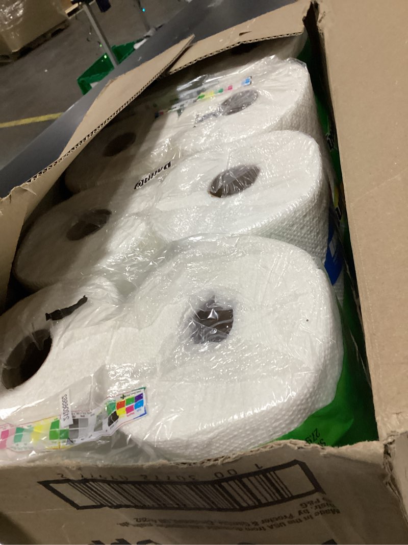 Condition photo showing New/Like New for bounty paper towels quick size, white, 8family rolls =8 regular rolls family 8rolls (107 sheets each)